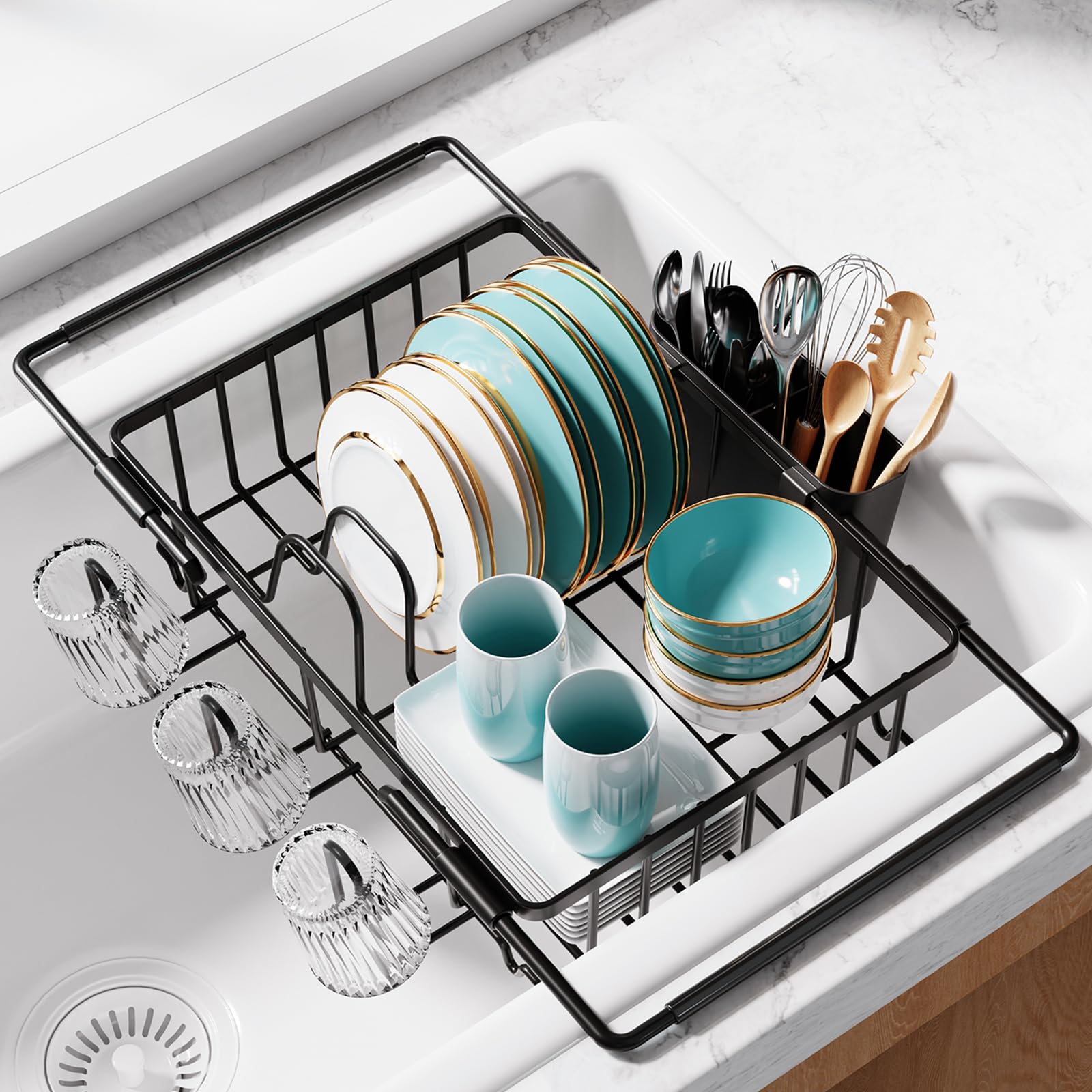 Amazon.com - Sakugi Dish Drying Rack in Sink - Expandable